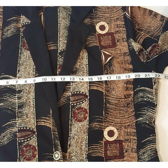 Peter Popovitch Vintage Women's M Black 2-Piece Top & Jacket Set Elegant - Picture 10 of 12